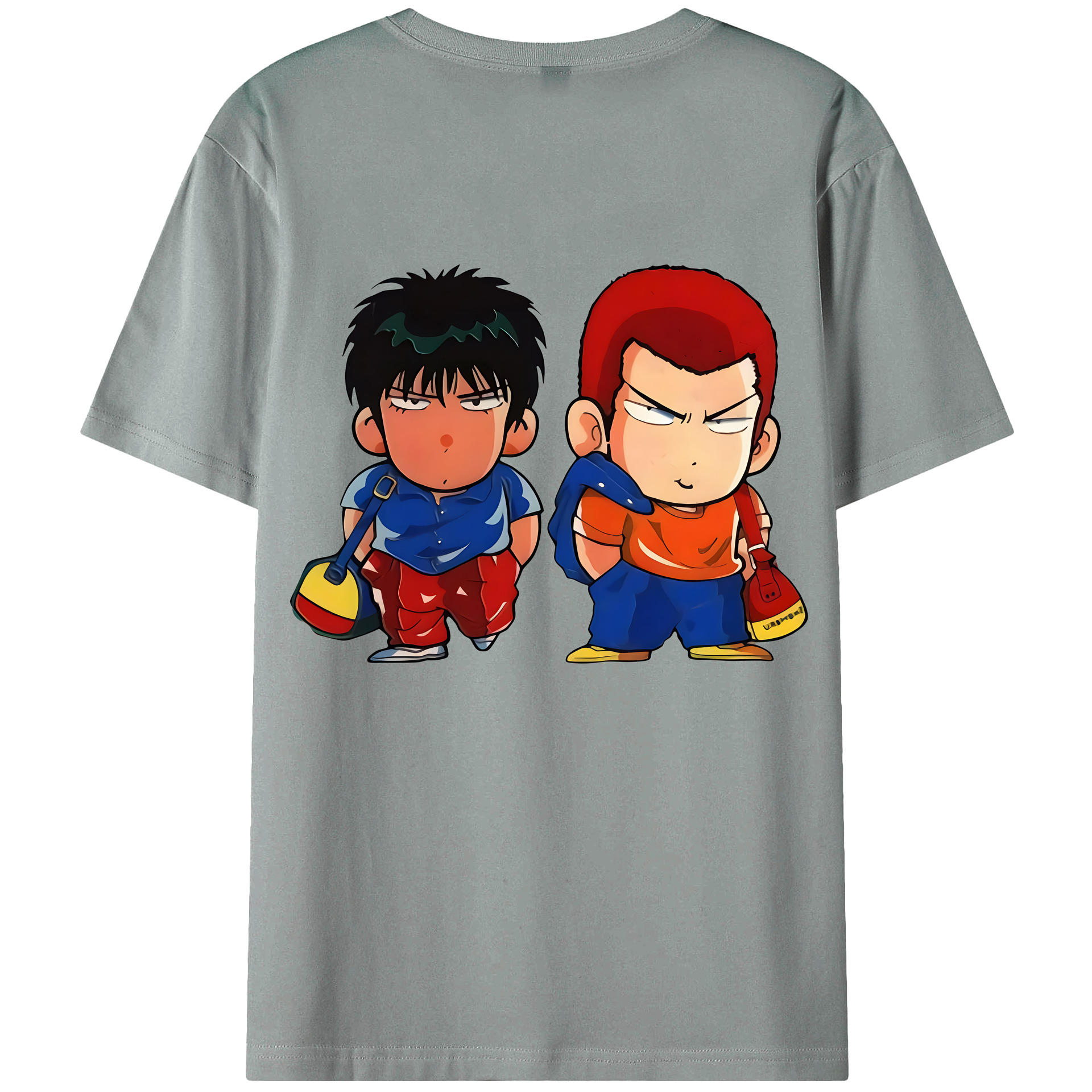（画像用） SLAM DUNK／スラムダンク 綿100％ メンズ半袖Tシャツ（バックプリント） 通気性
